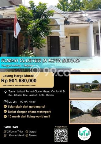 Dijual Rumah Eksklusif 2 KT di Bekasi Kota, Bekasi Dijual Rumah Eksklusif 2 KT di Bekasi Kota, Bekasi