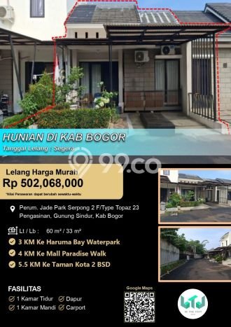 Hunian Cantik Modern Lb 33m2 di Gunung Sindur, Bogor Hunian Cantik Modern Lb 33m2 di Gunung Sindur, Bogor