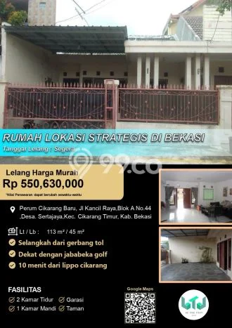 Jual Rumah Favorit Siap Huni LB 45m2 di Cikarang Timur, Bekasi Jual Rumah Favorit Siap Huni LB 45m2 di Cikarang Timur, Bekasi