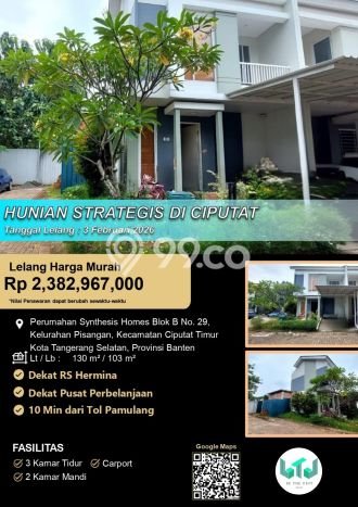 Rumah Strategis Modern Lb 103m2 di Ciputat Timur, Tangerang Selatan Rumah Strategis Modern Lb 103m2 di Ciputat Timur, Tangerang Selatan