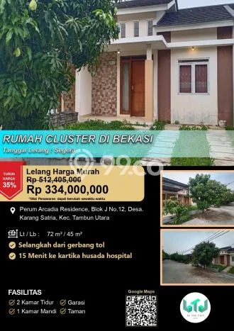 Jual Rumah Siap Huni di Tambun Utara Bekasi Harga Rp 334 Juta LT 72m2 Jual Rumah Siap Huni di Tambun Utara Bekasi Harga Rp 334 Juta LT 72m2
