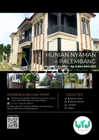 Hunian Mewah Siap Huni LT 1444m2 di Ilir Timur I, Palembang Hunian Mewah Siap Huni LT 1444m2 di Ilir Timur I, Palembang