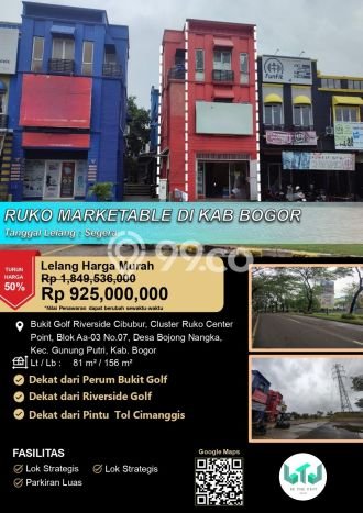 Unit Ruko Dijual di Gunung Putri Bogor Luas Tanah 81m2, Luas Bangunan 156m2 Unit Ruko Dijual di Gunung Putri Bogor Luas Tanah 81m2, Luas Bangunan 156m2