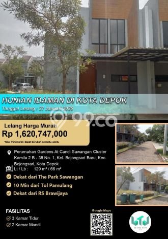 Rumah Minimalis 3 KT LT 129m2 di Bojongsari Rumah Minimalis 3 KT LT 129m2 di Bojongsari