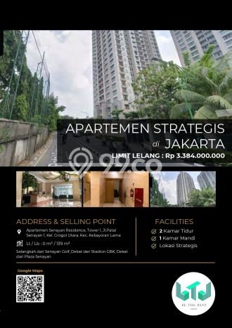 Unit Apartemen Luxury Dijual di Kebayoran Lama dengan 2 BR Unit Apartemen Luxury Dijual di Kebayoran Lama dengan 2 BR