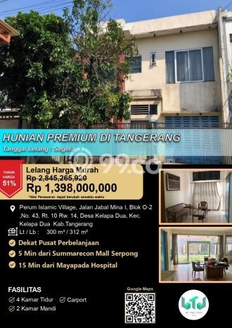 Rumah Strategis Minimalis Lb 312m2 di Kelapa Dua, Tangerang Rumah Strategis Minimalis Lb 312m2 di Kelapa Dua, Tangerang