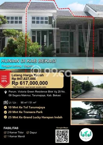 Dijual Rumah Strategis Bagus Punya 2 KT di Tarumajaya Bekasi SHM Dijual Rumah Strategis Bagus Punya 2 KT di Tarumajaya Bekasi SHM