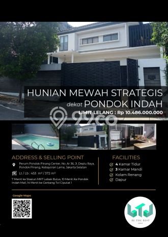 Rumah Mewah LB 372m2 Siap Pakai Desain Elegan di Pondok Pinang, Jakarta Selatan Rumah Mewah LB 372m2 Siap Pakai Desain Elegan di Pondok Pinang, Jakarta Selatan