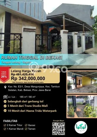 Hunian Terjangkau LT 185m2 di Bekasi Akses Mudah Hunian Terjangkau LT 185m2 di Bekasi Akses Mudah