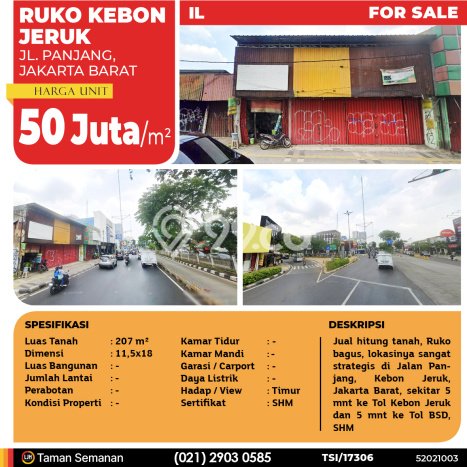 Tanah Kawasan Komersial Kawasan Kebon Jeruk, Luas 207m2m², Cocok untuk Investasi Tanah Kawasan Komersial Kawasan Kebon Jeruk, Luas 207m2m², Cocok untuk Investasi