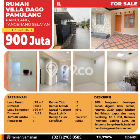 Rumah Strategis Modern Lb 60m2 di Pamulang, Tangerang Selatan Rumah Strategis Modern Lb 60m2 di Pamulang, Tangerang Selatan