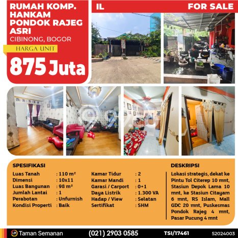 Rumah Strategis Modern Lb 98m2 di Cibinong, Bogor Rumah Strategis Modern Lb 98m2 di Cibinong, Bogor