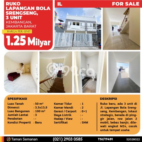Ruko Dijual Lokasi Emas di Kembangan Luas 100m2 Ruko Dijual Lokasi Emas di Kembangan Luas 100m2