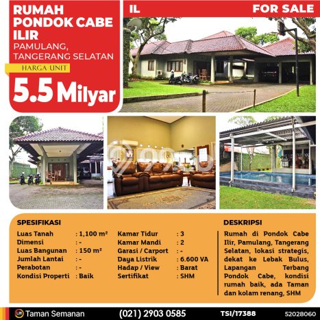 Best Deal Hunian Mewah Ideal dan Luas di Pamulang, Tangerang Selatan Best Deal Hunian Mewah Ideal dan Luas di Pamulang, Tangerang Selatan