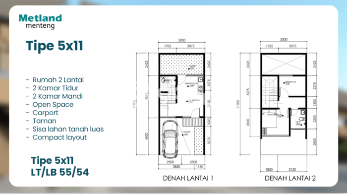 Rumah Modern 2 KT di Metland Menteng Jakarta Timur Unfurnished Rumah Modern 2 KT di Metland Menteng Jakarta Timur Unfurnished