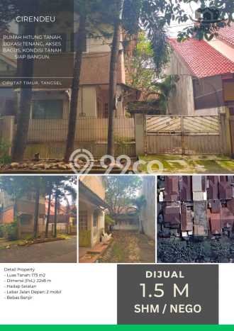 Dijual Rumah Eksklusif 2 KT di Cirendeu, Jakarta Selatan Dijual Rumah Eksklusif 2 KT di Cirendeu, Jakarta Selatan