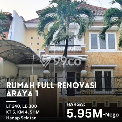 Rumah Mewah Siap Huni LT 240m2 di Sukolilo, Surabaya Rumah Mewah Siap Huni LT 240m2 di Sukolilo, Surabaya