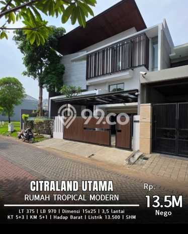 Ready to Use! Premium House LT 375m2 Desain Modern di Citraland Ready to Use! Premium House LT 375m2 Desain Modern di Citraland