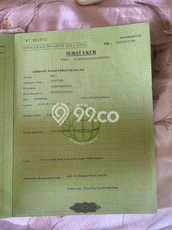 Lahan untuk Dijual Lokasi Ubud, Gianyar Luas 757m2 SHM Lahan untuk Dijual Lokasi Ubud, Gianyar Luas 757m2 SHM
