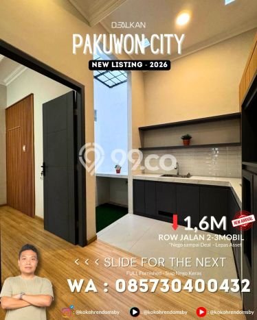 Rumah Luas Asri 1 KT Siap Huni di Pakuwon CIty Surabaya Rumah Luas Asri 1 KT Siap Huni di Pakuwon CIty Surabaya