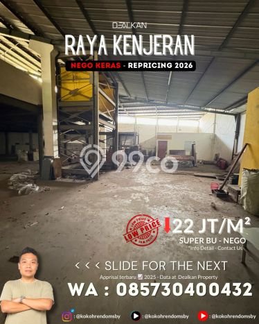 Unit Gudang Dijual di Surabaya LT 1476m2 & LB 2500m2 Unit Gudang Dijual di Surabaya LT 1476m2 & LB 2500m2