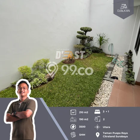 Rumah Eksklusif Siap Huni LT 210m2 di Citraland, Surabaya Rumah Eksklusif Siap Huni LT 210m2 di Citraland, Surabaya