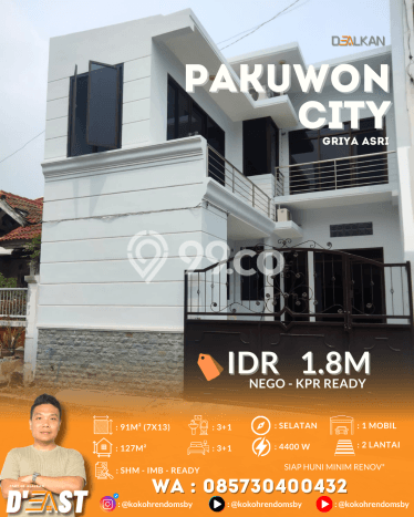 Rumah Modern 3 KT di Pakuwon City Surabaya Unfurnished Rumah Modern 3 KT di Pakuwon City Surabaya Unfurnished