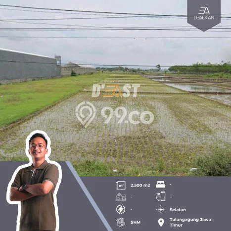 Tanah di Tulungagung, Luas 2500m², Area Komersial Tanah di Tulungagung, Luas 2500m², Area Komersial