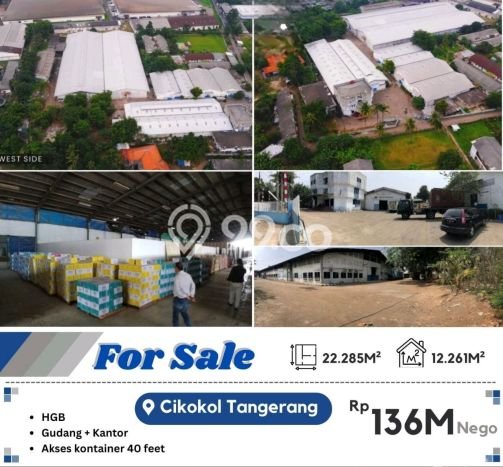 Gudang Area Bisnis di , Luas 12261m2m², Mainroad Gudang Area Bisnis di , Luas 12261m2m², Mainroad