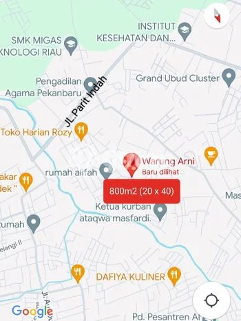 Lahan untuk Dijual Lokasi Bukit Raya, Pekanbaru Luas 800m2 - Lahan untuk Dijual Lokasi Bukit Raya, Pekanbaru Luas 800m2 -