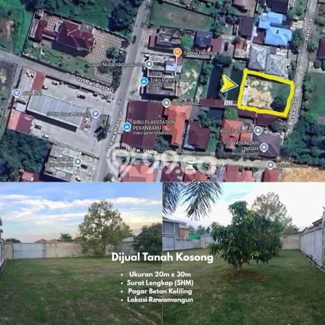 Tanah Kavling untuk Dijual di Bukit Raya Pekanbaru 600m2 Tanah Kavling untuk Dijual di Bukit Raya Pekanbaru 600m2
