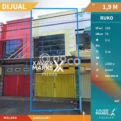 Ruko Dijual di Malang LT 150m2 & LB 300m2 Lokasi Terbaik! Ruko Dijual di Malang LT 150m2 & LB 300m2 Lokasi Terbaik!
