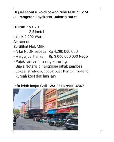 Dijual! Ruko di Pangeran Jayakarta Jakarta Pusat LT 110m2 / LB 400m2 Kawasan Bisnis Dijual! Ruko di Pangeran Jayakarta Jakarta Pusat LT 110m2 / LB 400m2 Kawasan Bisnis