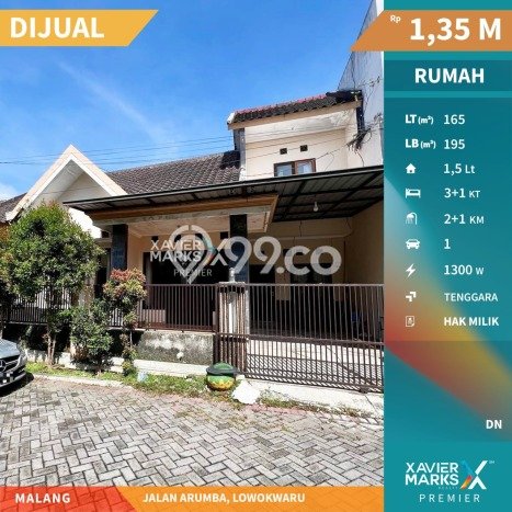 Rumah Strategis Modern Lb 195m2 di Lowokwaru, Malang Rumah Strategis Modern Lb 195m2 di Lowokwaru, Malang