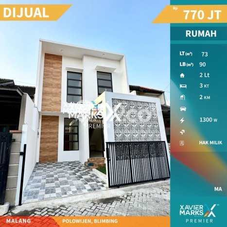 Hunian Cantik Minimalis Lb 90m2 di Blimbing, Malang Hunian Cantik Minimalis Lb 90m2 di Blimbing, Malang