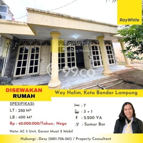Rumah area Way Halim, Lingkungan Strategis, 3 KM Rumah area Way Halim, Lingkungan Strategis, 3 KM