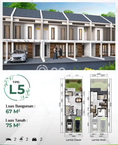 Rumah Modern 2 Kamar LT 75m2 di Jakarta Garden City Rumah Modern 2 Kamar LT 75m2 di Jakarta Garden City
