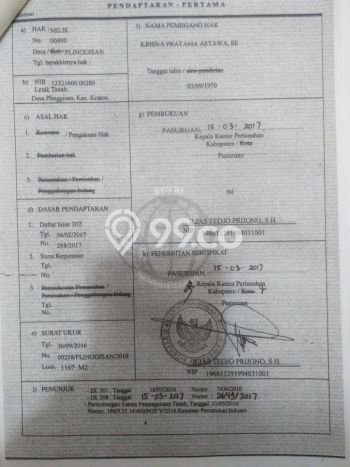 Kavling Tanah di Kraton Dijual Luas 1167m2 Legalitas SHM Kavling Tanah di Kraton Dijual Luas 1167m2 Legalitas SHM