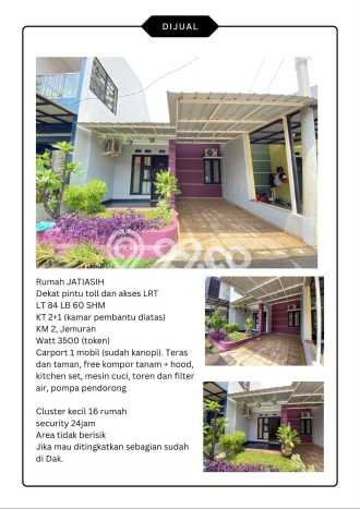 Rumah Minimalis 2 KT di Jati Asih Bekasi Unfurnished Rumah Minimalis 2 KT di Jati Asih Bekasi Unfurnished