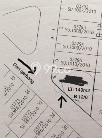 Kavling Tanah untuk Dijual di Poris, Tangerang, Luas 149m2 Kavling Tanah untuk Dijual di Poris, Tangerang, Luas 149m2