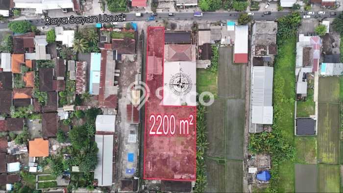 Lahan Kosong Dijual di Ubud, Gianyar, Luas 2200m2 Area Strategis Lahan Kosong Dijual di Ubud, Gianyar, Luas 2200m2 Area Strategis