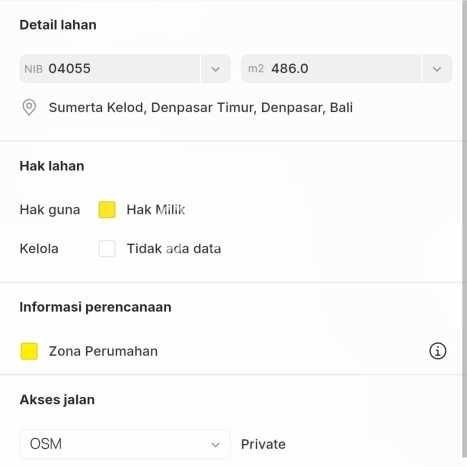 Tanah Investasi Dijual di Denpasar Punya Luas 486m2 Tanah Investasi Dijual di Denpasar Punya Luas 486m2