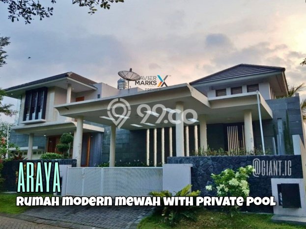 For Sale! Premium House LT 480m2 Desain Modern di Araya For Sale! Premium House LT 480m2 Desain Modern di Araya