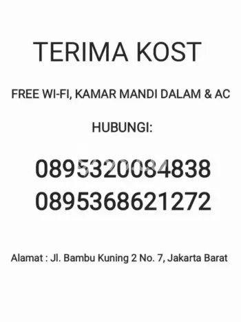 Disewakan Kost Strategis di Cengkareng Kondisi Bagus Full Furnished Disewakan Kost Strategis di Cengkareng Kondisi Bagus Full Furnished