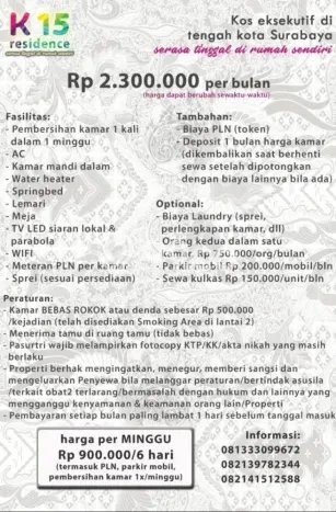 Sewa Kost Strategis di Tegalsari Kondisi Bagus Full Furnished Sewa Kost Strategis di Tegalsari Kondisi Bagus Full Furnished