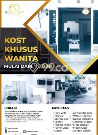 Kost Disewakan di Banjarmasin Utara, Banjarmasin, Lokasi Strategis dan Nyaman Kost Disewakan di Banjarmasin Utara, Banjarmasin, Lokasi Strategis dan Nyaman