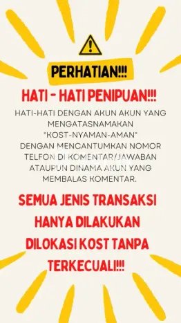 Kost Nyaman di Jatinegara, Jakarta Timur Kost Nyaman di Jatinegara, Jakarta Timur