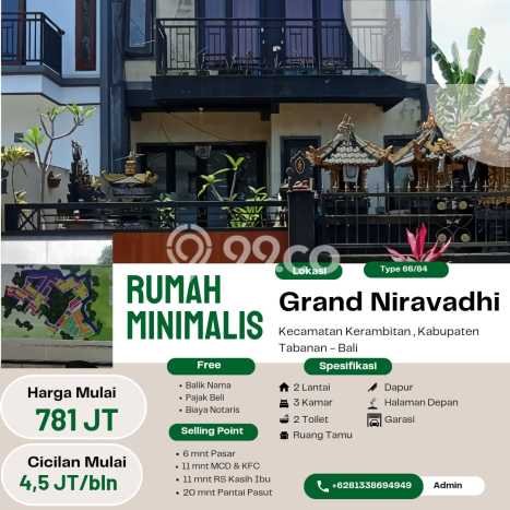 Rumah Minimalis Dijual di Kerambitan 2 Kamar dengan LT 60m2 Rumah Minimalis Dijual di Kerambitan 2 Kamar dengan LT 60m2