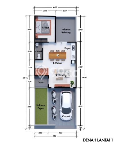 Rumah Minimalis 4 Kamar LT 102m2 di Sading Rumah Minimalis 4 Kamar LT 102m2 di Sading