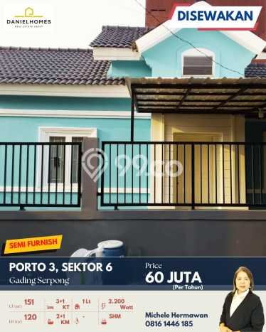 Rumah sewa siap pakai 3 Kamar Tidur di Gading Serpong, Tangerang Rumah sewa siap pakai 3 Kamar Tidur di Gading Serpong, Tangerang
